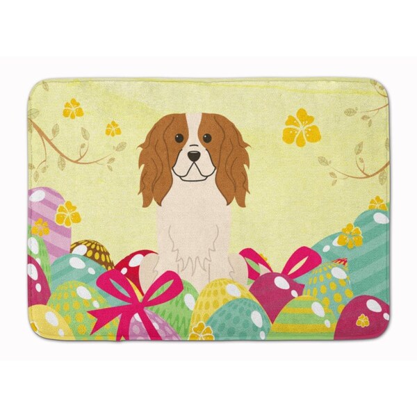 Carolines Treasures Easter Eggs Cavalier Spaniel Machine Washable Memory Foam Mat BB6058RUG - main